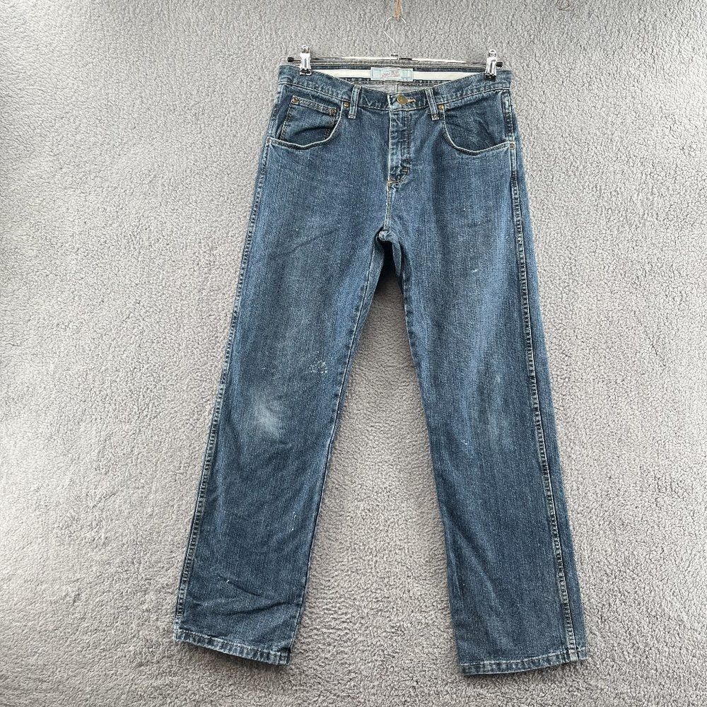 Vintage Cabelas Indigo Blues Jeans American Outdoor Work Faded Denim Mens